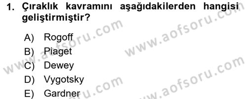 Özel Öğretim Yöntemleri 2 Dersi 2015 - 2016 Yılı (Final) Dönem Sonu Sınav Soruları 1. Soru