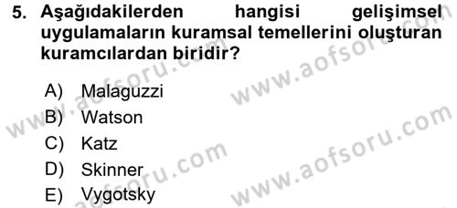 Özel Öğretim Yöntemleri 2 Dersi 2015 - 2016 Yılı (Final) Dönem Sonu Sınav Soruları 5. Soru