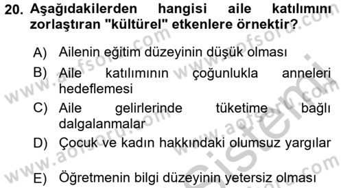 Özel Öğretim Yöntemleri 2 Dersi 2016 - 2017 Yılı 3 Ders Sınav Soruları 20. Soru