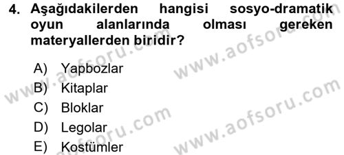 Özel Öğretim Yöntemleri 2 Dersi 2016 - 2017 Yılı 3 Ders Sınav Soruları 4. Soru