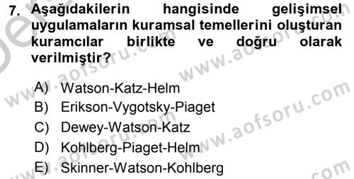 Özel Öğretim Yöntemleri 2 Dersi 2016 - 2017 Yılı 3 Ders Sınav Soruları 7. Soru