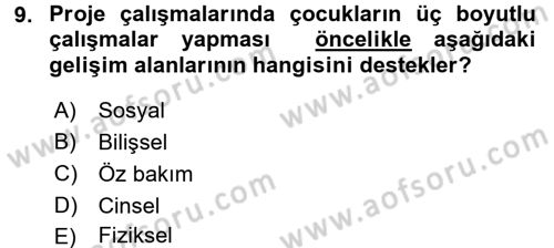 Özel Öğretim Yöntemleri 2 Dersi 2016 - 2017 Yılı 3 Ders Sınav Soruları 9. Soru