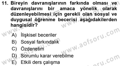 Özel Öğretim Yöntemleri 2 Dersi 2016 - 2017 Yılı (Vize) Ara Sınav Soruları 11. Soru