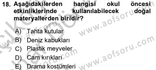 Özel Öğretim Yöntemleri 2 Dersi 2016 - 2017 Yılı (Vize) Ara Sınav Soruları 18. Soru
