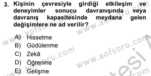 Özel Öğretim Yöntemleri 2 Dersi 2016 - 2017 Yılı (Vize) Ara Sınavı 3. Soru