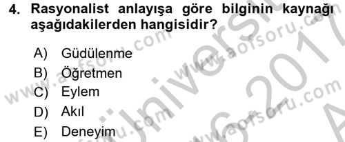Özel Öğretim Yöntemleri 2 Dersi 2016 - 2017 Yılı (Vize) Ara Sınav Soruları 4. Soru