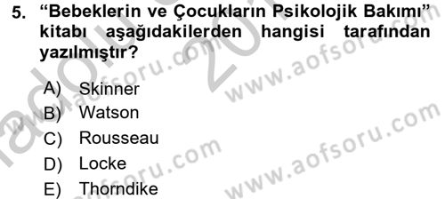 Özel Öğretim Yöntemleri 2 Dersi 2016 - 2017 Yılı (Vize) Ara Sınav Soruları 5. Soru