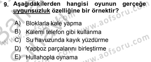 Özel Öğretim Yöntemleri 2 Dersi 2016 - 2017 Yılı (Vize) Ara Sınav Soruları 9. Soru