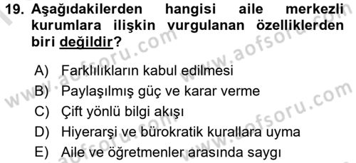 Özel Öğretim Yöntemleri 2 Dersi 2016 - 2017 Yılı (Final) Dönem Sonu Sınav Soruları 19. Soru