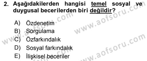 Özel Öğretim Yöntemleri 2 Dersi 2016 - 2017 Yılı (Final) Dönem Sonu Sınav Soruları 2. Soru