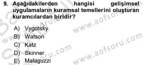 Özel Öğretim Yöntemleri 2 Dersi 2016 - 2017 Yılı (Final) Dönem Sonu Sınav Soruları 9. Soru