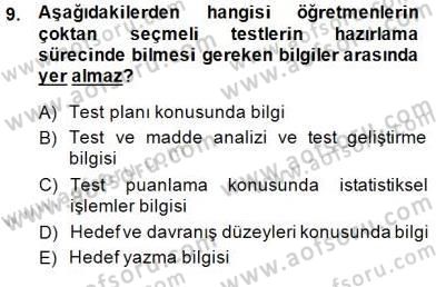 Okulöncesinde Öğretim Teknolojileri Ve Materyal Tasarımı Dersi 2013 - 2014 Yılı (Final) Dönem Sonu Sınavı 9. Soru