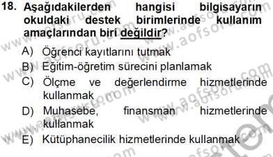 Okulöncesinde Öğretim Teknolojisi Ve Materyal Tasarımı Dersi Ara Sınavı Deneme Sınav Soruları 18. Soru