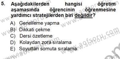 Okulöncesinde Öğretim Teknolojisi Ve Materyal Tasarımı Dersi Ara Sınavı Deneme Sınav Soruları 5. Soru