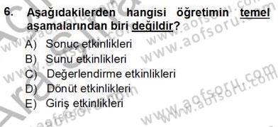 Okulöncesinde Öğretim Teknolojisi Ve Materyal Tasarımı Dersi Ara Sınavı Deneme Sınav Soruları 6. Soru