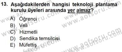 Okulöncesinde Öğretim Teknolojisi Ve Materyal Tasarımı Dersi 2012 - 2013 Yılı (Final) Dönem Sonu Sınav Soruları 13. Soru