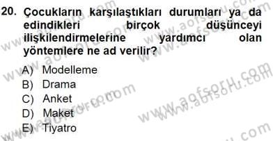 Okulöncesinde Öğretim Teknolojisi Ve Materyal Tasarımı Dersi 2012 - 2013 Yılı (Final) Dönem Sonu Sınav Soruları 20. Soru