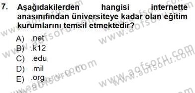 Okulöncesinde Öğretim Teknolojisi Ve Materyal Tasarımı Dersi 2012 - 2013 Yılı (Final) Dönem Sonu Sınav Soruları 7. Soru