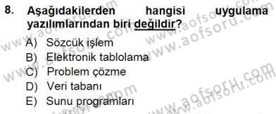 Okulöncesinde Öğretim Teknolojisi Ve Materyal Tasarımı Dersi 2012 - 2013 Yılı (Final) Dönem Sonu Sınav Soruları 8. Soru
