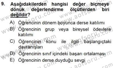 Okulöncesinde Öğretim Teknolojisi Ve Materyal Tasarımı Dersi 2012 - 2013 Yılı (Final) Dönem Sonu Sınav Soruları 9. Soru