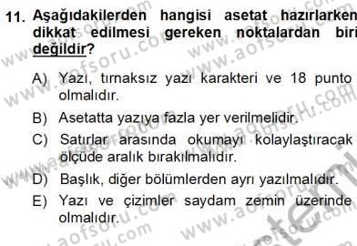 Okulöncesinde Öğretim Teknolojisi Ve Materyal Tasarımı Dersi Ara Sınavı Deneme Sınav Soruları 11. Soru