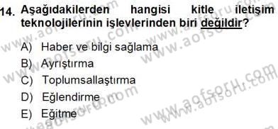 Okulöncesinde Öğretim Teknolojisi Ve Materyal Tasarımı Dersi Ara Sınavı Deneme Sınav Soruları 14. Soru