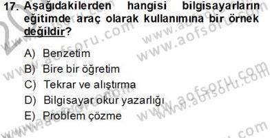 Okulöncesinde Öğretim Teknolojisi Ve Materyal Tasarımı Dersi Ara Sınavı Deneme Sınav Soruları 17. Soru