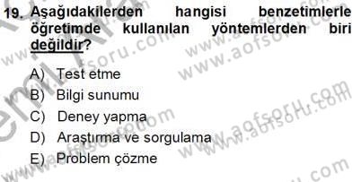 Okulöncesinde Öğretim Teknolojisi Ve Materyal Tasarımı Dersi Ara Sınavı Deneme Sınav Soruları 19. Soru