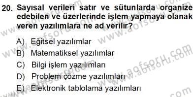 Okulöncesinde Öğretim Teknolojisi Ve Materyal Tasarımı Dersi Ara Sınavı Deneme Sınav Soruları 20. Soru