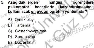 Okulöncesinde Öğretim Teknolojisi Ve Materyal Tasarımı Dersi Ara Sınavı Deneme Sınav Soruları 3. Soru