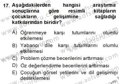 Okulöncesinde Öğretim Teknolojisi Ve Materyal Tasarımı Dersi 2013 - 2014 Yılı (Final) Dönem Sonu Sınav Soruları 17. Soru