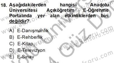 Okulöncesinde Öğretim Teknolojisi Ve Materyal Tasarımı Dersi 2013 - 2014 Yılı (Final) Dönem Sonu Sınav Soruları 18. Soru