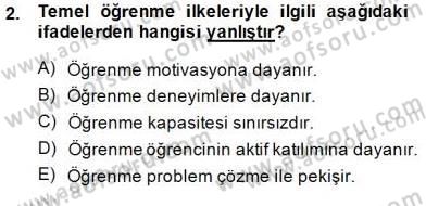 Okulöncesinde Öğretim Teknolojisi Ve Materyal Tasarımı Dersi 2013 - 2014 Yılı (Final) Dönem Sonu Sınav Soruları 2. Soru