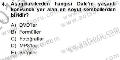 Okulöncesinde Öğretim Teknolojisi Ve Materyal Tasarımı Dersi 2013 - 2014 Yılı (Final) Dönem Sonu Sınav Soruları 4. Soru