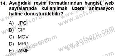 Okulöncesinde Öğretim Teknolojisi Ve Materyal Tasarımı Dersi 2013 - 2014 Yılı Tek Ders Sınav Soruları 14. Soru