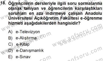 Okulöncesinde Öğretim Teknolojisi Ve Materyal Tasarımı Dersi 2013 - 2014 Yılı Tek Ders Sınav Soruları 18. Soru