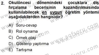 Okulöncesinde Öğretim Teknolojisi Ve Materyal Tasarımı Dersi 2013 - 2014 Yılı Tek Ders Sınav Soruları 2. Soru