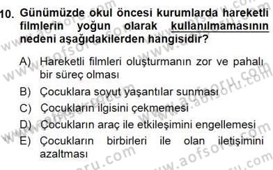 Okulöncesinde Öğretim Teknolojisi Ve Materyal Tasarımı Dersi Ara Sınavı Deneme Sınav Soruları 10. Soru