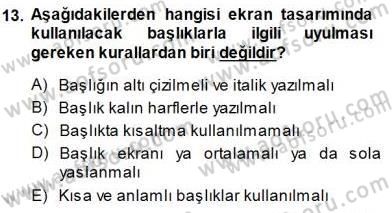 Okulöncesinde Öğretim Teknolojisi Ve Materyal Tasarımı Dersi Ara Sınavı Deneme Sınav Soruları 13. Soru