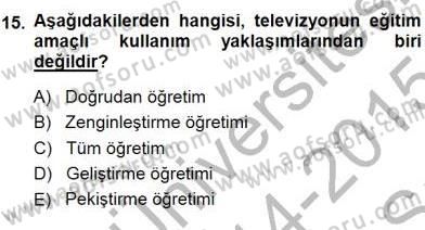 Okulöncesinde Öğretim Teknolojisi Ve Materyal Tasarımı Dersi Ara Sınavı Deneme Sınav Soruları 15. Soru