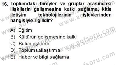 Okulöncesinde Öğretim Teknolojisi Ve Materyal Tasarımı Dersi 2014 - 2015 Yılı (Vize) Ara Sınav Soruları 16. Soru