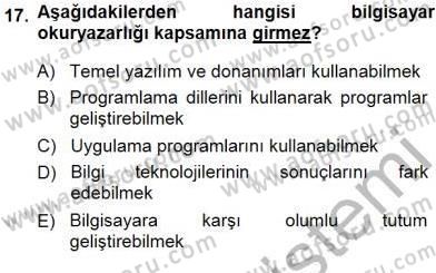 Okulöncesinde Öğretim Teknolojisi Ve Materyal Tasarımı Dersi Ara Sınavı Deneme Sınav Soruları 17. Soru