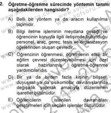 Okulöncesinde Öğretim Teknolojisi Ve Materyal Tasarımı Dersi Ara Sınavı Deneme Sınav Soruları 2. Soru
