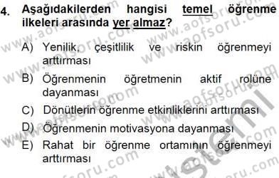 Okulöncesinde Öğretim Teknolojisi Ve Materyal Tasarımı Dersi Ara Sınavı Deneme Sınav Soruları 4. Soru