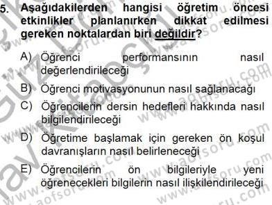 Okulöncesinde Öğretim Teknolojisi Ve Materyal Tasarımı Dersi Ara Sınavı Deneme Sınav Soruları 5. Soru