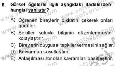 Okulöncesinde Öğretim Teknolojisi Ve Materyal Tasarımı Dersi Ara Sınavı Deneme Sınav Soruları 8. Soru