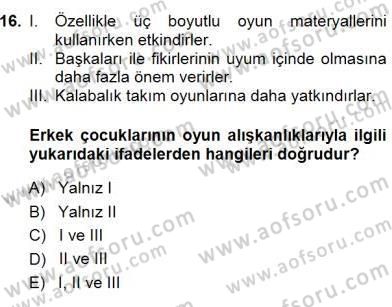 Okulöncesinde Öğretim Teknolojisi Ve Materyal Tasarımı Dersi 2014 - 2015 Yılı (Final) Dönem Sonu Sınav Soruları 16. Soru