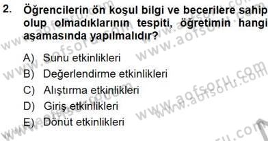 Okulöncesinde Öğretim Teknolojisi Ve Materyal Tasarımı Dersi 2014 - 2015 Yılı (Final) Dönem Sonu Sınav Soruları 2. Soru