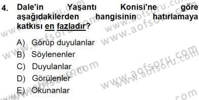 Okulöncesinde Öğretim Teknolojisi Ve Materyal Tasarımı Dersi 2014 - 2015 Yılı (Final) Dönem Sonu Sınav Soruları 4. Soru