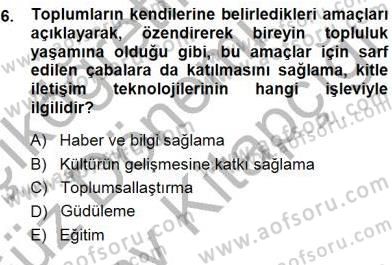 Okulöncesinde Öğretim Teknolojisi Ve Materyal Tasarımı Dersi 2014 - 2015 Yılı (Final) Dönem Sonu Sınav Soruları 6. Soru